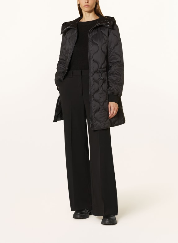 EMPORIO ARMANI Reversible quilted coat BLACK