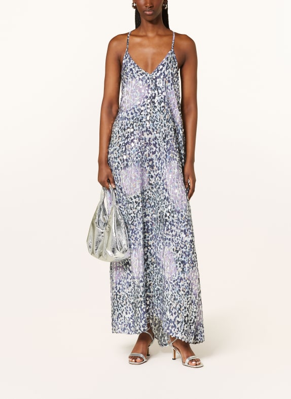 ESSENTIEL ANTWERP Dress GLEEFUL with sequins LIGHT BLUE/ LIGHT PURPLE