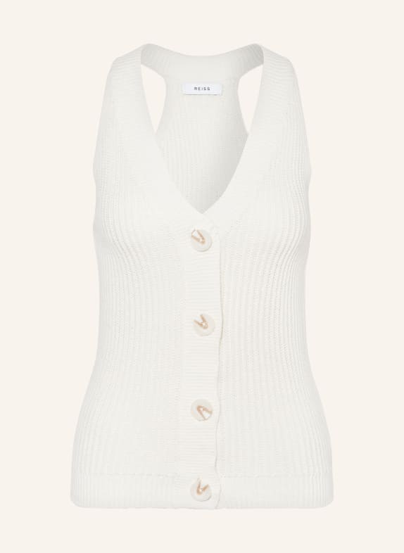 REISS Knit top SINEAD with linen CREAM