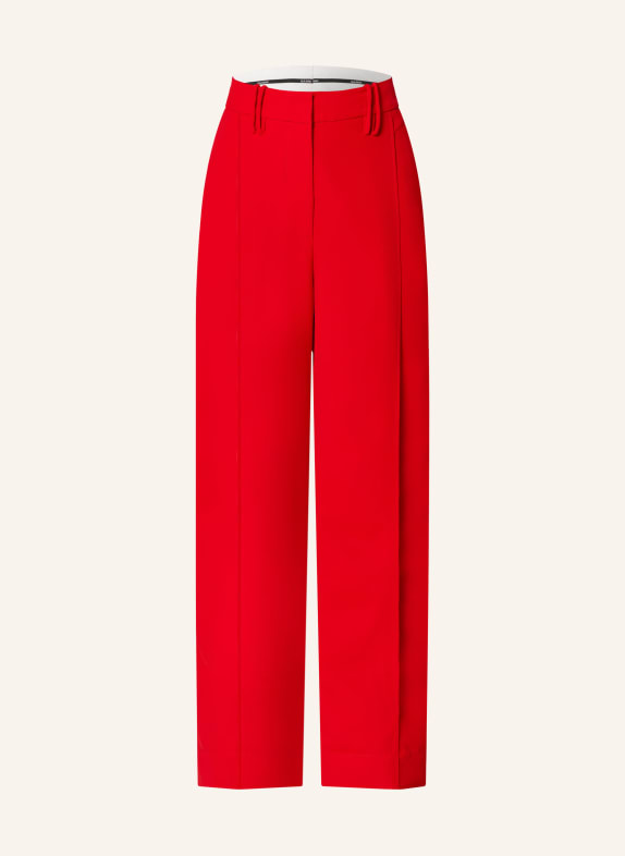 GANNI Wide leg trousers RED