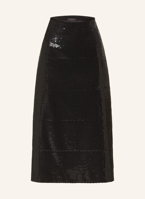 PESERICO Sukně s flitry ČERNÁ