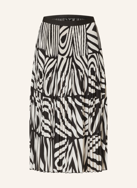OPUS Pleated skirt RIBANE DESERT BLACK/ WHITE
