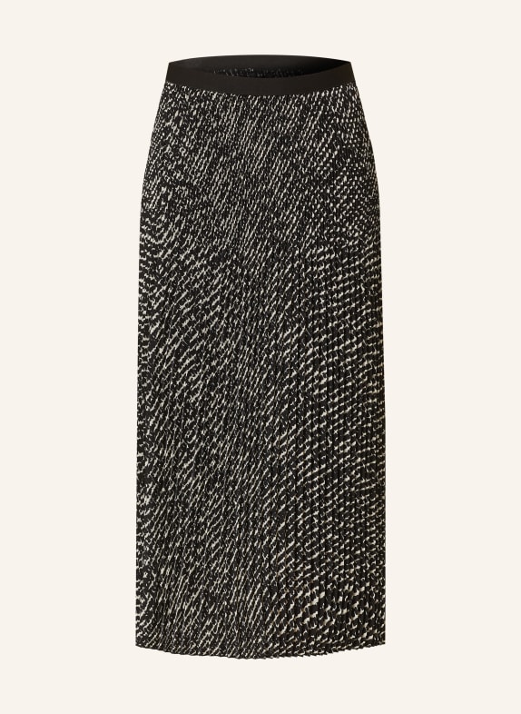 OPUS Pleated skirt RIBANI BLACK/ WHITE