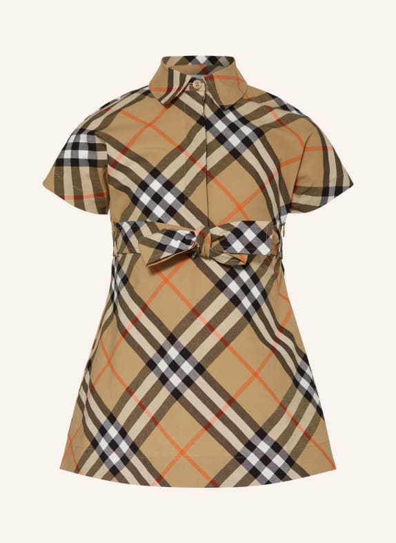 BURBERRY Kleid BEIGE/ SCHWARZ/ ROT