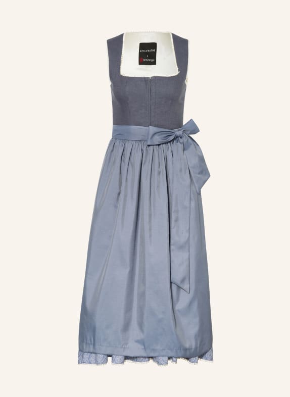 KINGA MATHE Dirndl CONNY aus Leinen BLAU