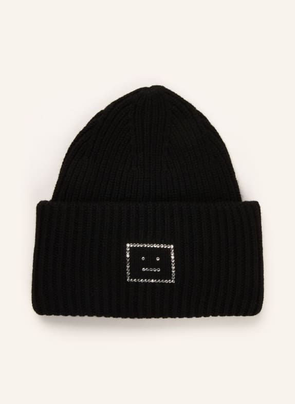 Acne Studios Hat with decorative gems BLACK