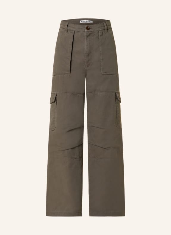 Acne Studios Bojówki loose fit KHAKI