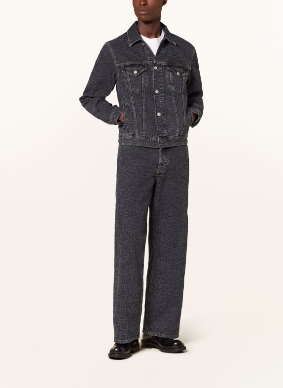 Acne Studios jeansjakke AIL BLÅ/SORT