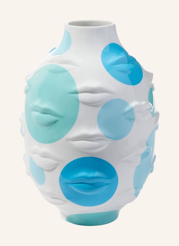 JONATHAN ADLER Vase L'POP GALA WEISS/ BLAU/ TÜRKIS