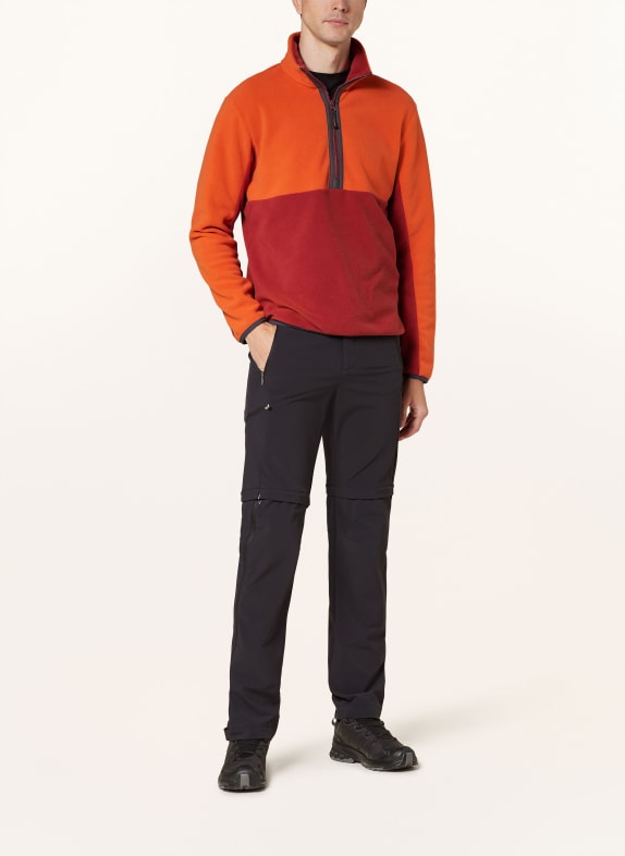 me°ru
 Fleece-Troyer MANSFIELD DUNKELORANGE / DUNKELROT