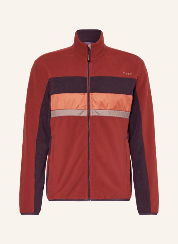 me°ru' Fleecejacke HEREFORD DUNKELROT/ DUNKELORANGE/ DUNKELBLAU