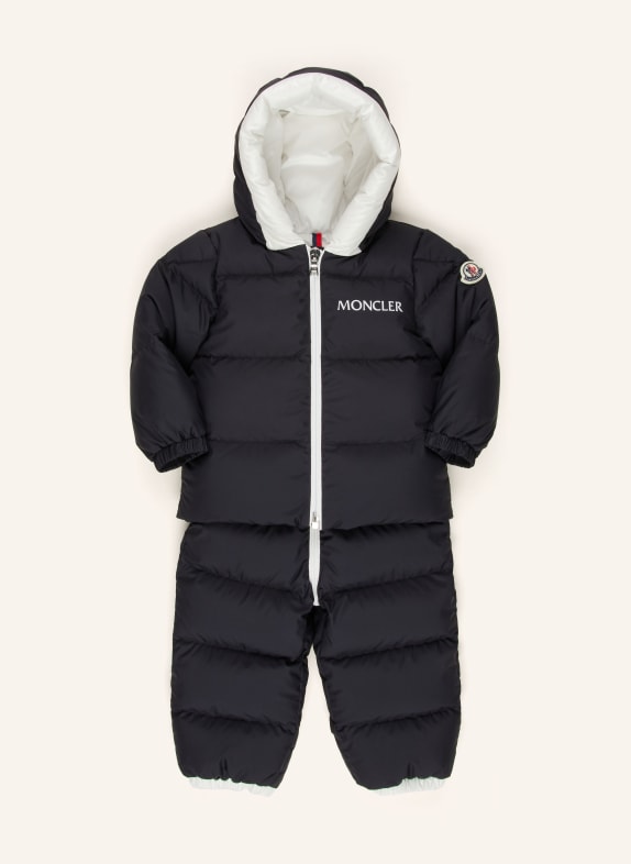 MONCLER enfant Set: Daunenjacke und Overall DUNKELBLAU/ WEISS