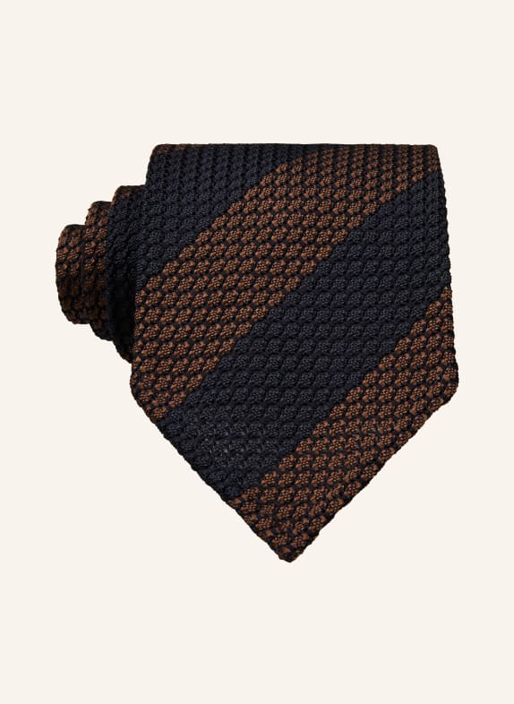 VIOLA MILANO Tie DARK BLUE/ BROWN