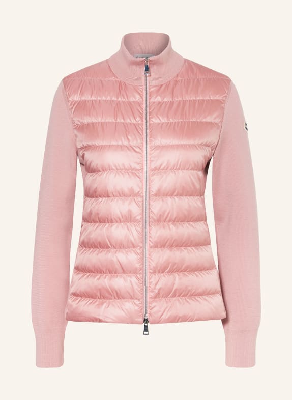 MONCLER Down jacket in mixed materials ROSE