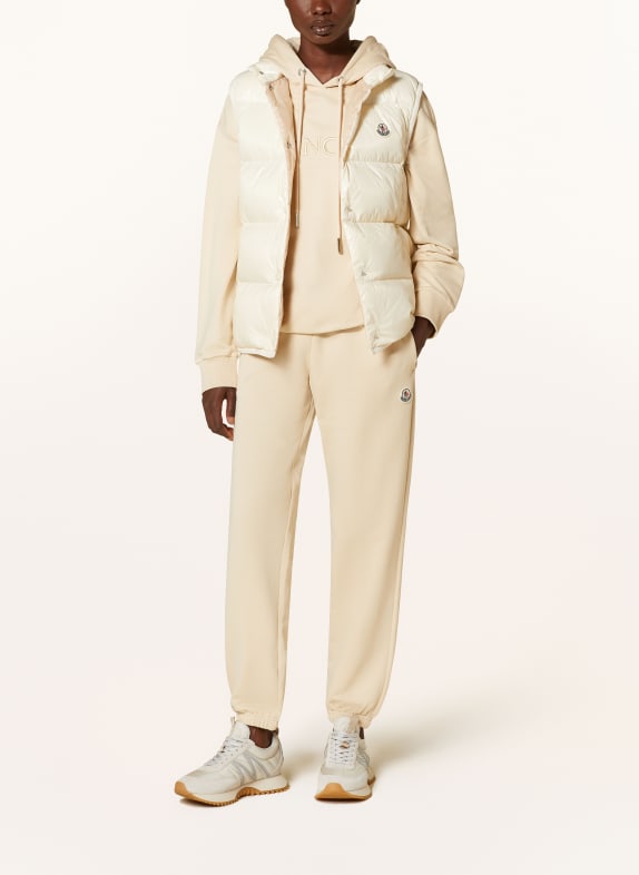 MONCLER Daunenweste BADIA CREME