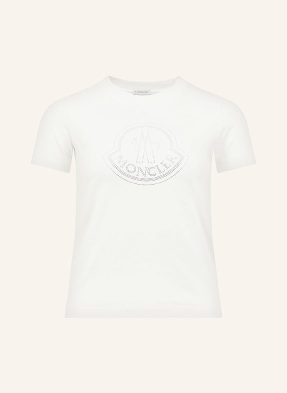 MONCLER T-shirt with decorative gems WHITE