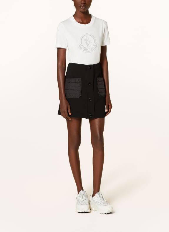 MONCLER T-shirt met sierstenen WIT