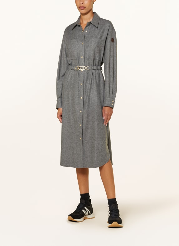 MONCLER Hemdblusenkleid GRAU