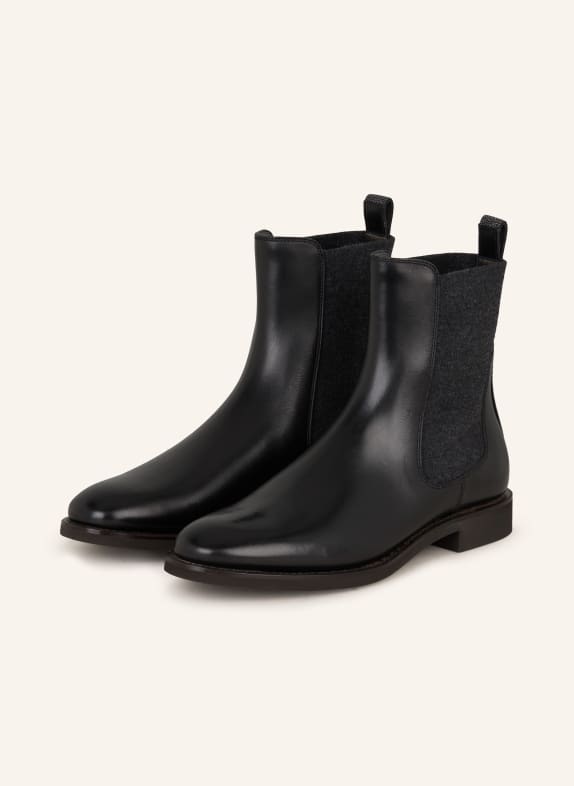 BRUNELLO CUCINELLI Chelsea boots with decorative gems BLACK