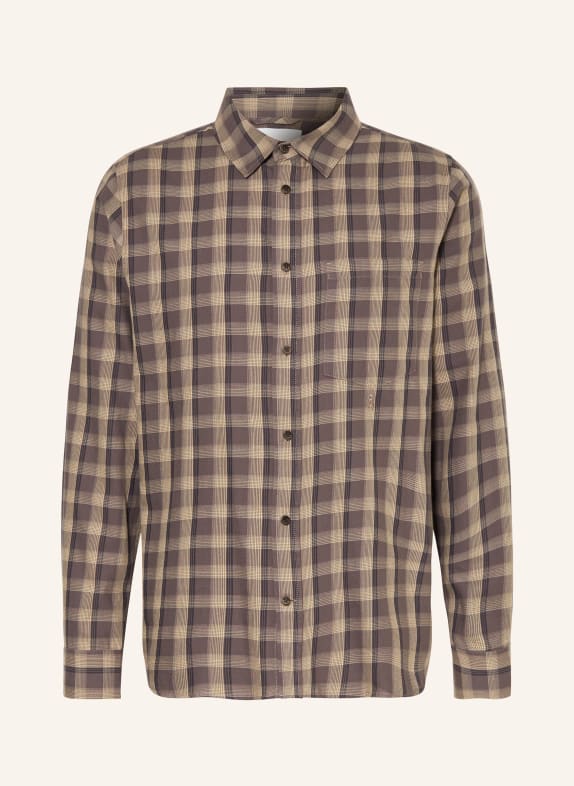 ARMEDANGELS Hemd NOAAMOS Relaxed Fit BEIGE/ BRAUN/ GRAU