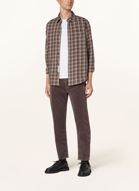 ARMEDANGELS Overhemd NOAAMOS Relaxed Fit BEIGE / BRUIN / GRIJS
