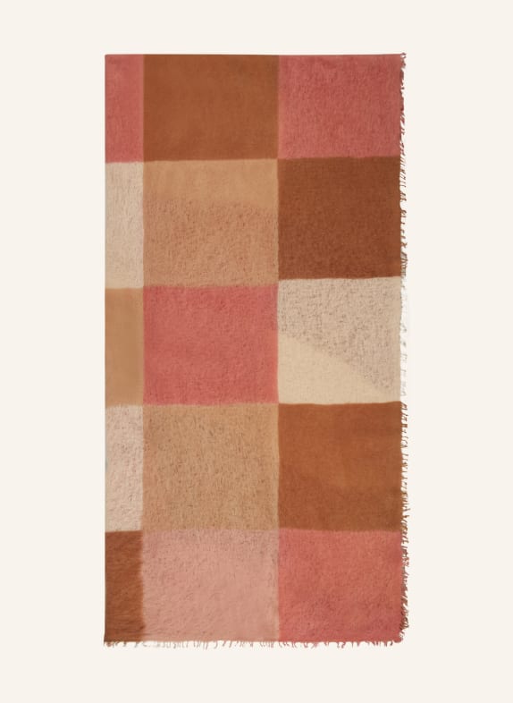 MALA ALISHA Cashmere scarf BOX ROSE/ BEIGE/ CAMEL