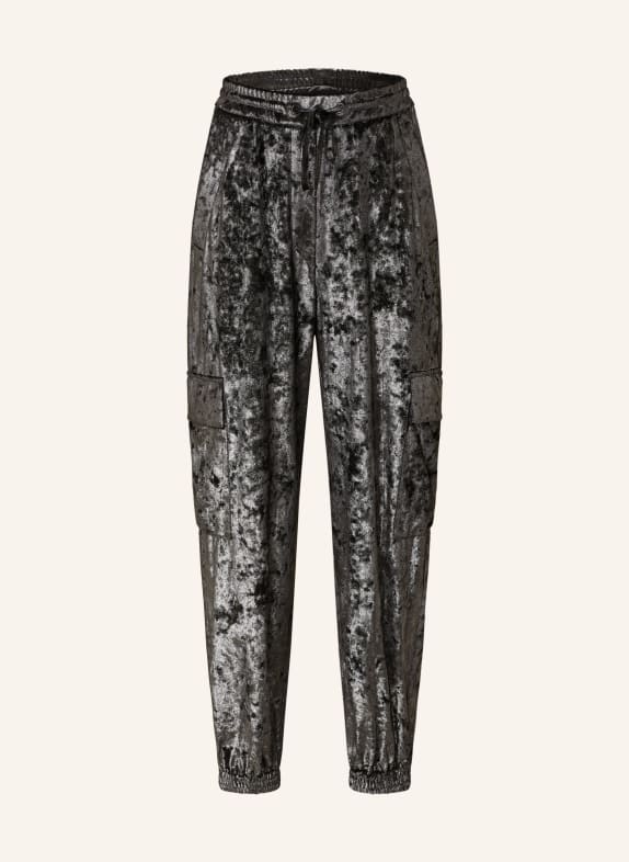 MAC Cargohose aus Samt GRAU