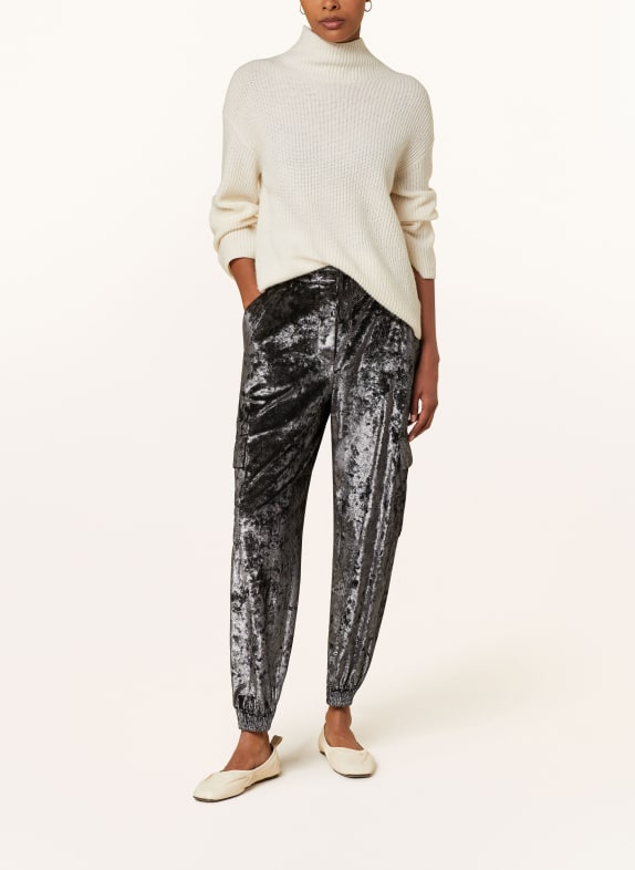MAC Cargohose aus Samt GRAU