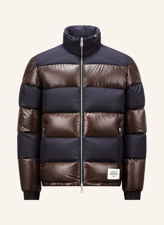 MONCLER Kurtka puchowa PECLET dwustronna GRANATOWY/ CIEMNOBRĄZOWY