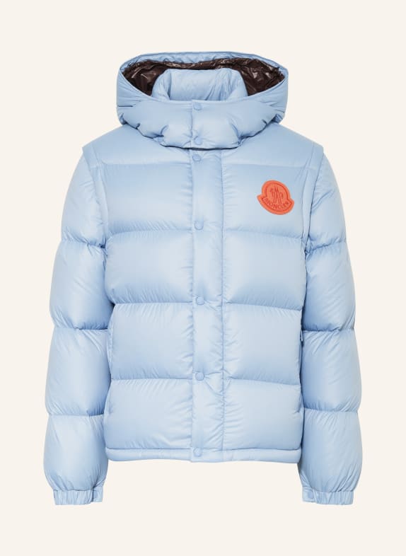 MONCLER Kurtka puchowa CYCLONE z odpinanym kapturem JASNONIEBIESKI