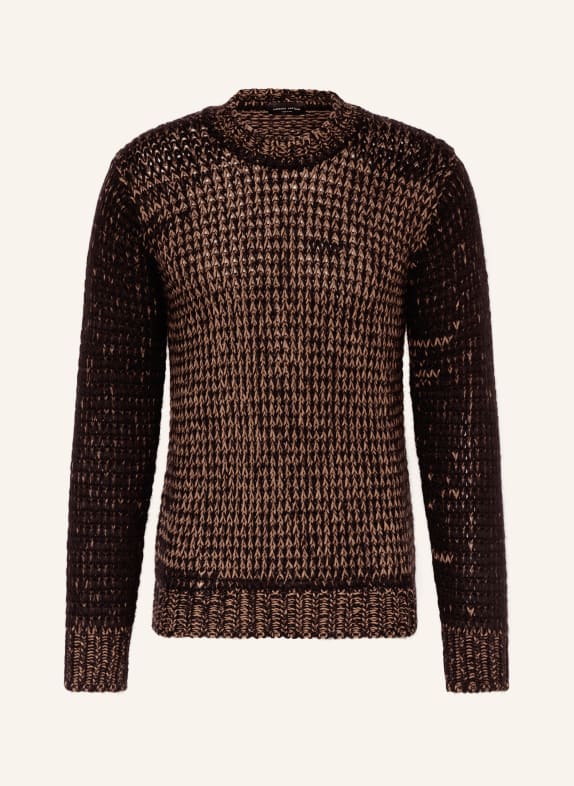 roberto collina Pullover mit Alpaka SCHWARZ/ BRAUN