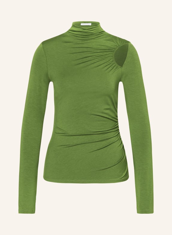 PATRIZIA PEPE Long sleeve shirt with cut-out GREEN