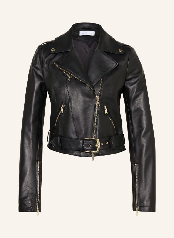 PATRIZIA PEPE Leather jacket BLACK