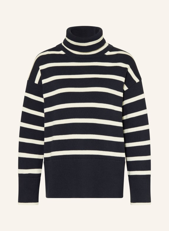 ARMEDANGELS Rollkragenpullover CHANAA DUNKELBLAU/ ECRU