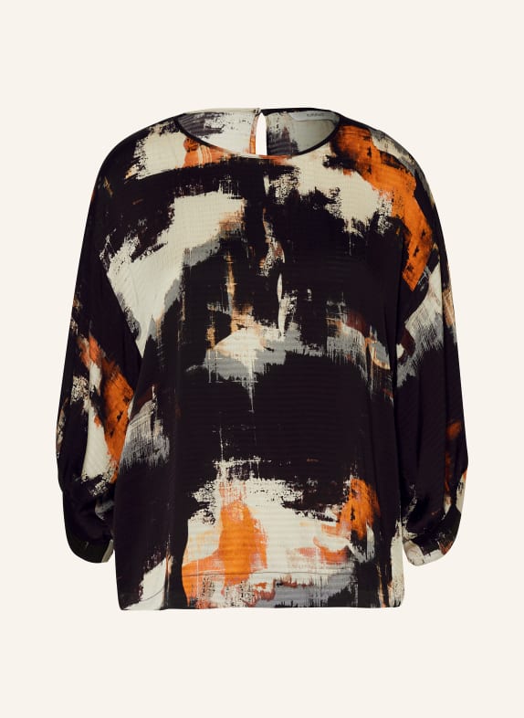 summum woman Blusenshirt mit 3/4-Arm SCHWARZ/ HELLGRAU
