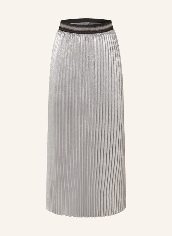 summum woman Plisseerock mit Glitzergarn SILBER