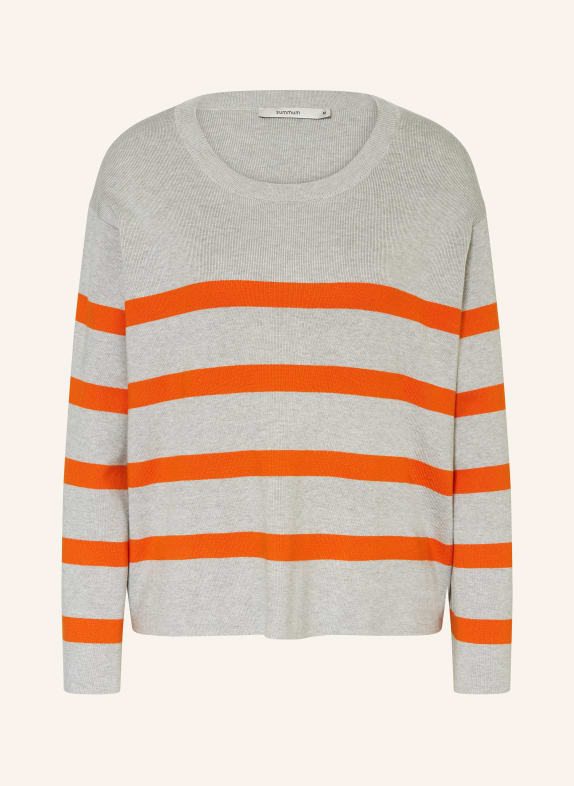 summum woman Pullover GRAU/ ORANGE