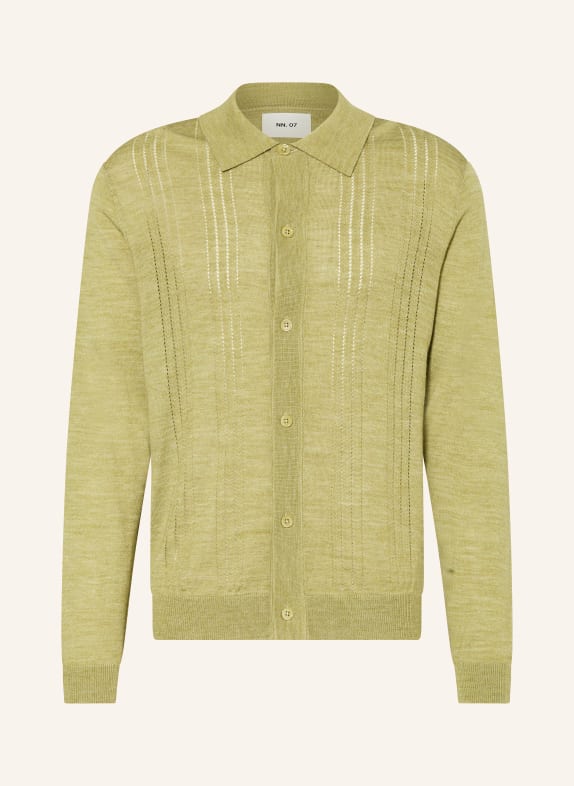 NN.07 Strickhemd THOR Regular Fit OLIV