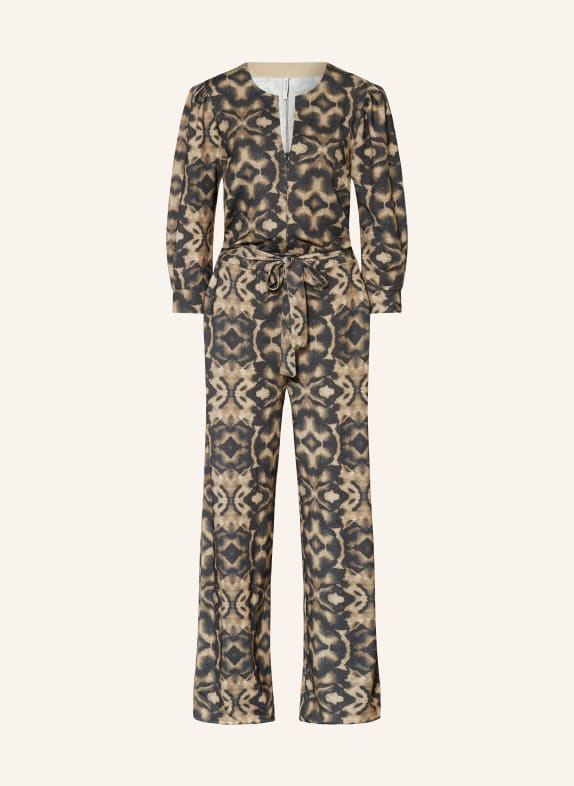 summum woman Jumpsuit mit 3/4-Arm OLIV/ BLAU
