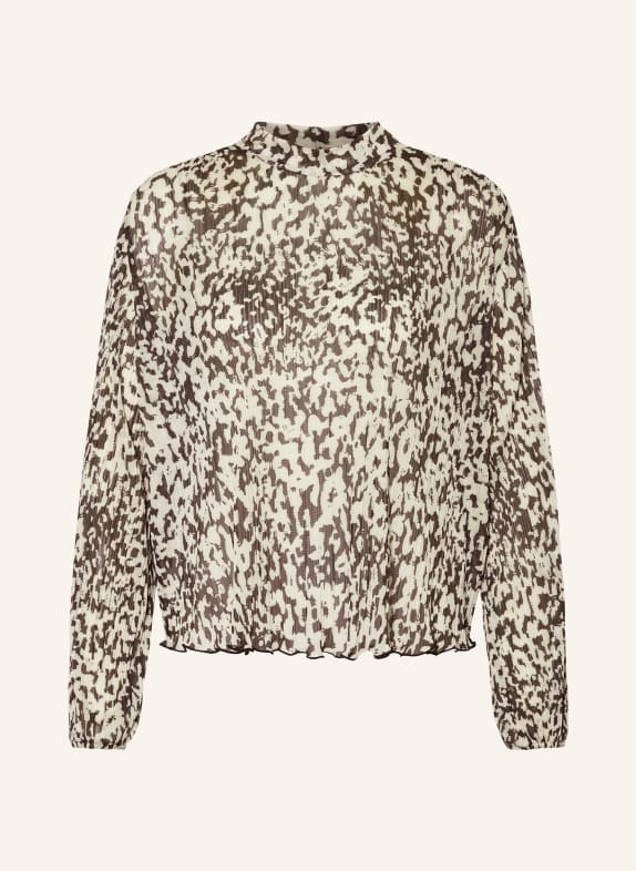 MSCH COPENHAGEN Longsleeve MSCHDONETTE aus Mesh ECRU/ SCHWARZ