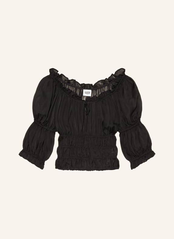 CLAUDIE PIERLOT Blusenshirt mit 3/4-Arm SCHWARZ