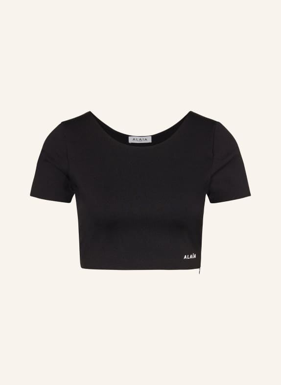 ALAÏA Cropped-Shirt SCHWARZ