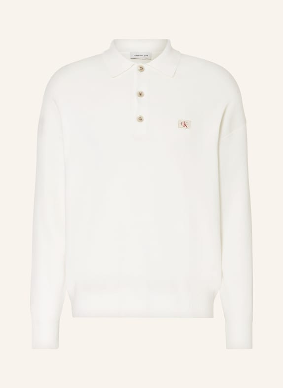 Calvin Klein Jeans Knitted polo shirt ECRU