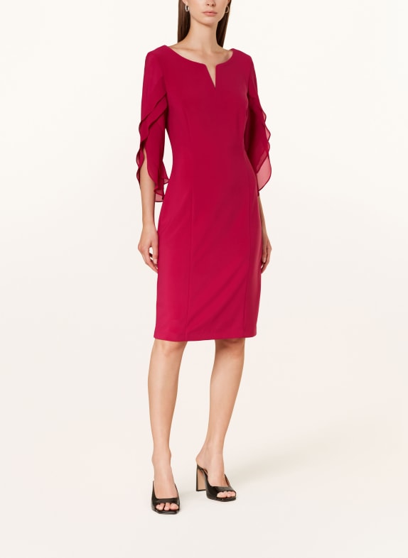 Joseph Ribkoff Jersey dress with 3/4 sleeves FUCHSIA