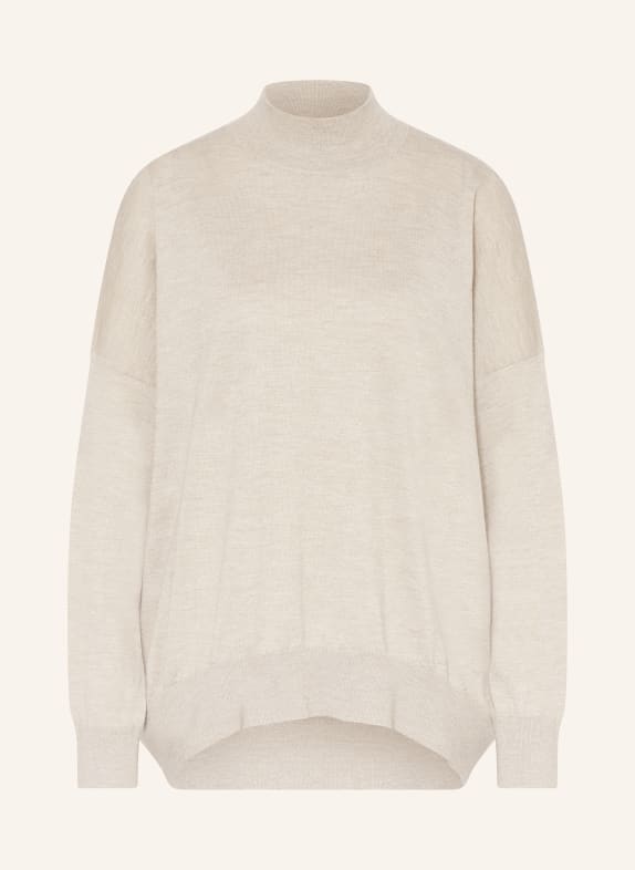 BRUNELLO CUCINELLI Sweater with cashmere LIGHT BROWN/ GOLD