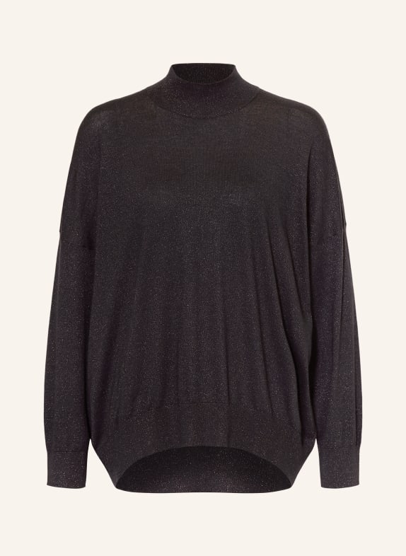 BRUNELLO CUCINELLI Sweater with cashmere BLACK/ GOLD