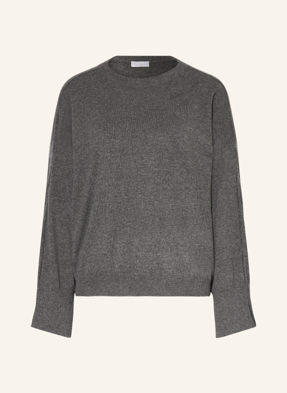 BRUNELLO CUCINELLI Cashmere-Pullover DUNKELGRAU