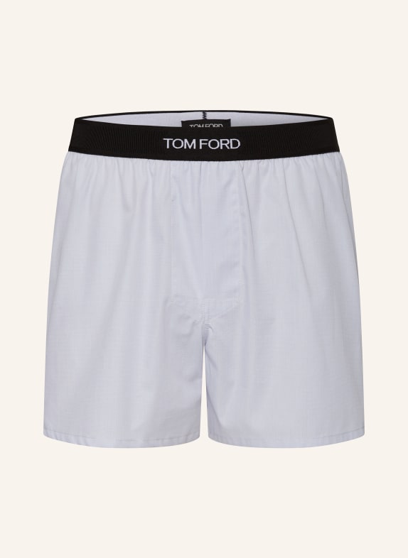 TOM FORD Woven boxer shorts LIGHT GRAY/ BLACK