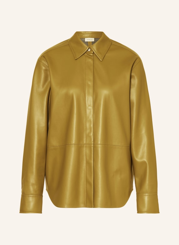 Calvin Klein Jeans Overshirt in leather look OLIVE