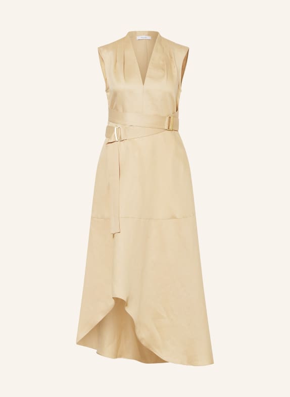 REISS Dress AVA with linen NUDE